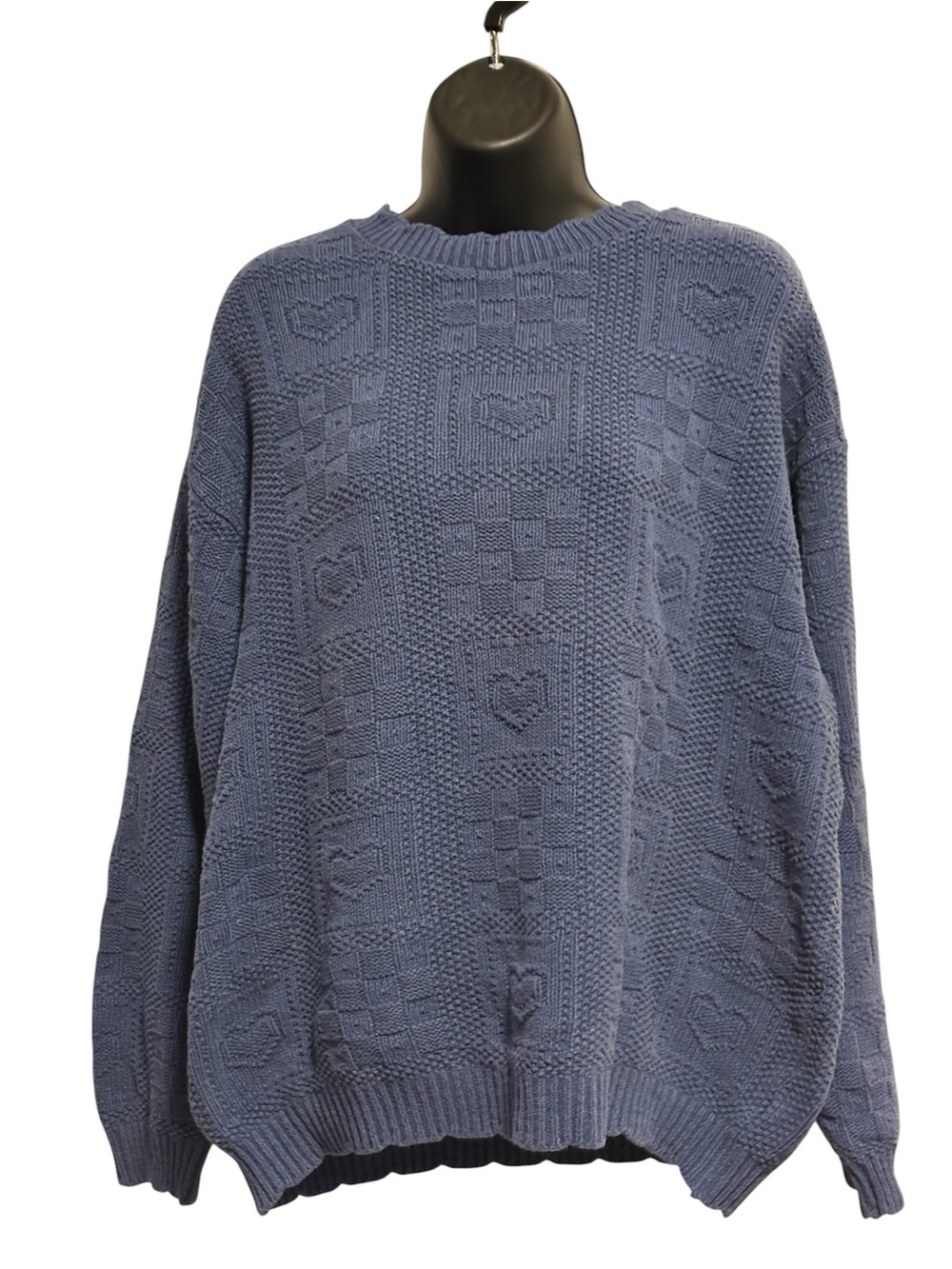Vintage Northern Reflections / Parkhurst Cozy Textured Crewneck Sweater - Blue